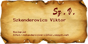 Szkenderovics Viktor névjegykártya